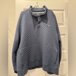 L.L. Bean Blue Quilted Pullover